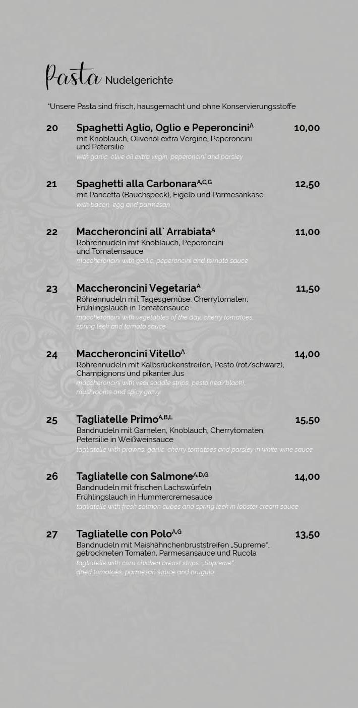 Restaurant Il nuovo Primo Berlin - Kreuzberg Speisekarte 3