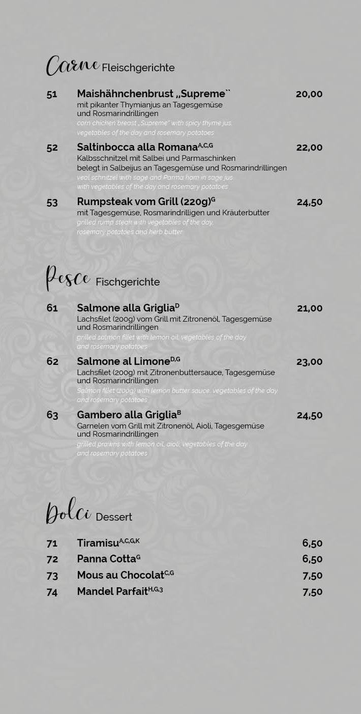 Restaurant Il nuovo Primo Berlin - Kreuzberg Speisekarte 5