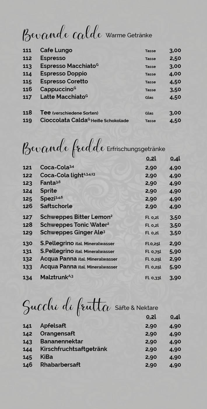 Restaurant Il nuovo Primo Berlin - Kreuzberg Speisekarte 6